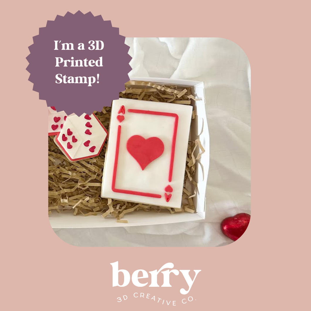 Ace of Hearts Card Stamp and matching cutter