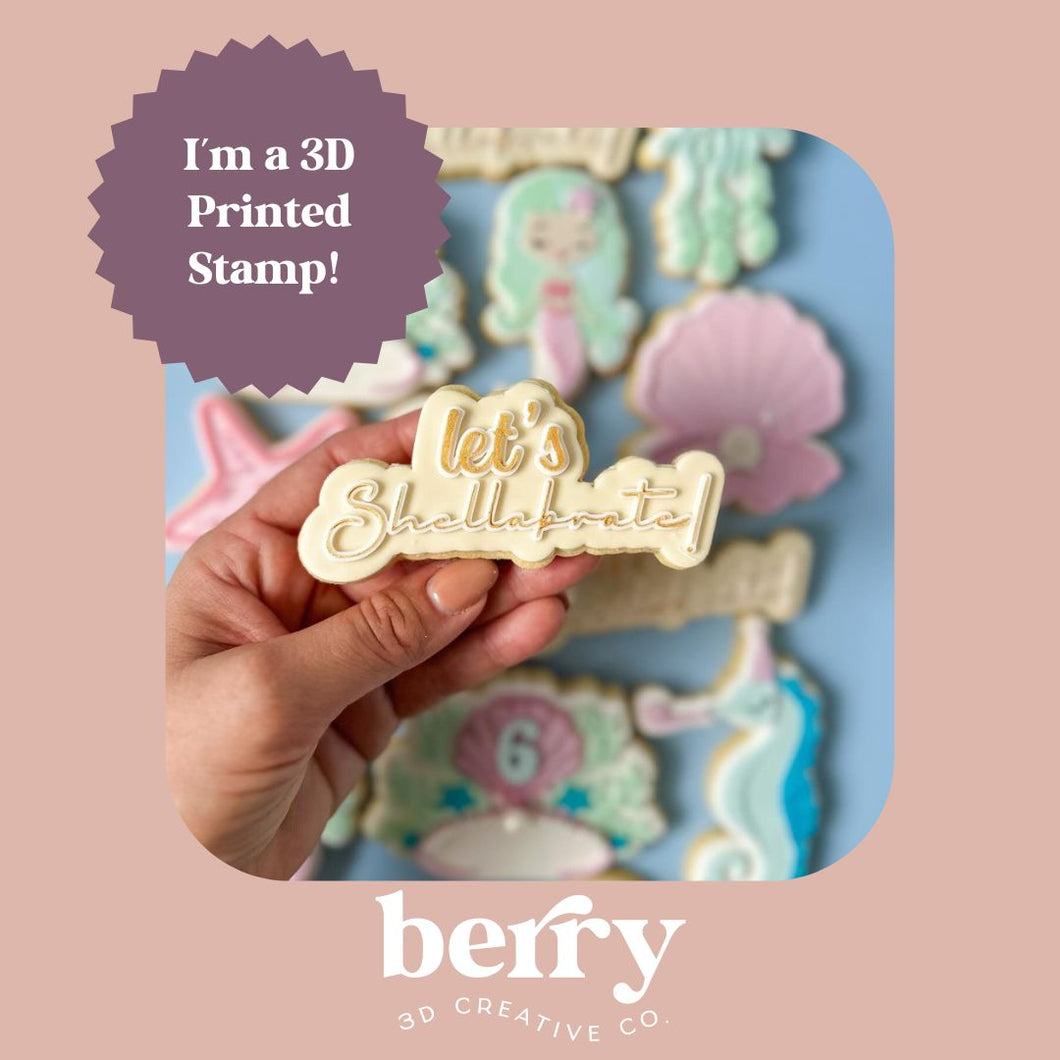 Let's Shellabrate- Mermaid Collection Stamp and matching cutter