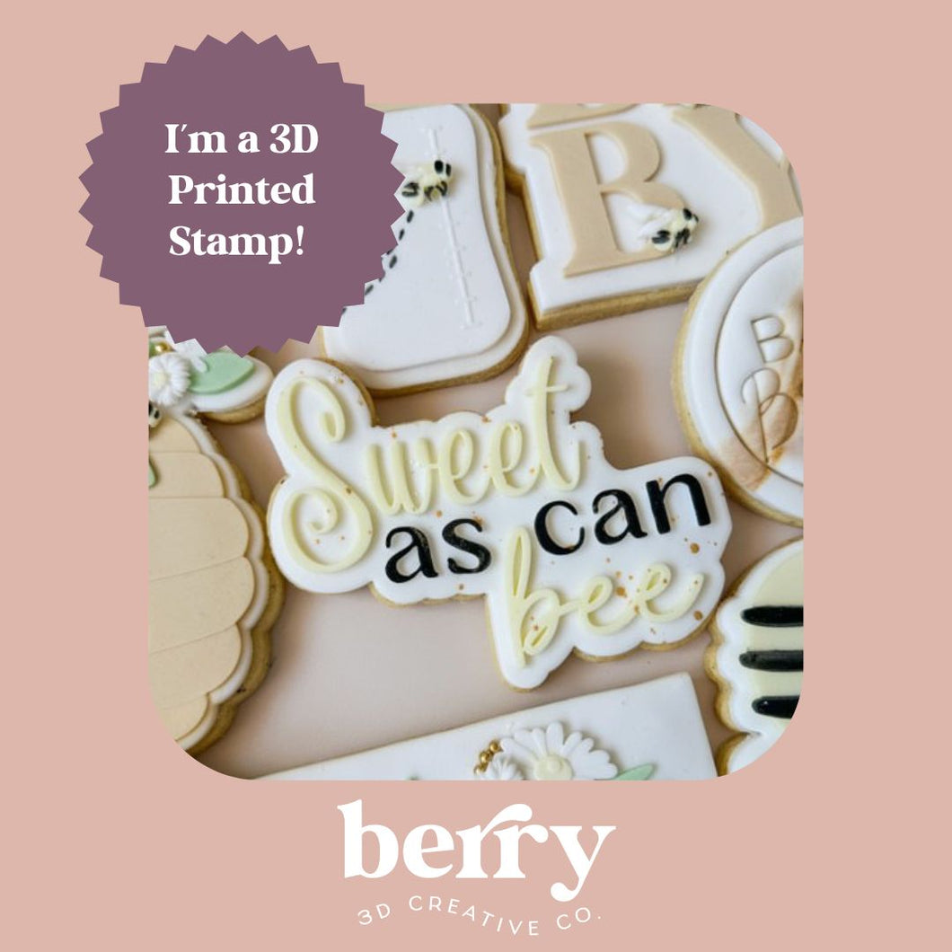 Sweet as can Bee Collection Stamp and matching cutter