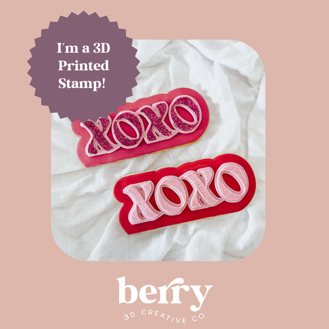 XOXO Valentines Day Stamp and matching cutter