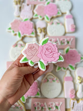 Load image into Gallery viewer, Double Rose Cookie Cutter and Stamp stl file
