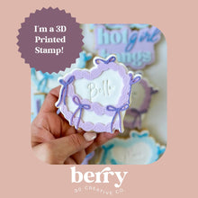 Load image into Gallery viewer, Heart name Cake Stamp and matching cutter
