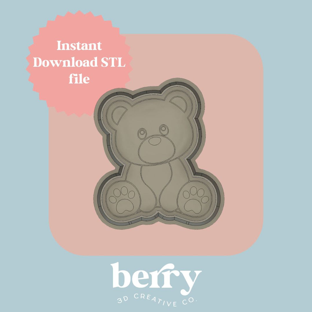 Teddy Bear Cutter and Stamp stl file