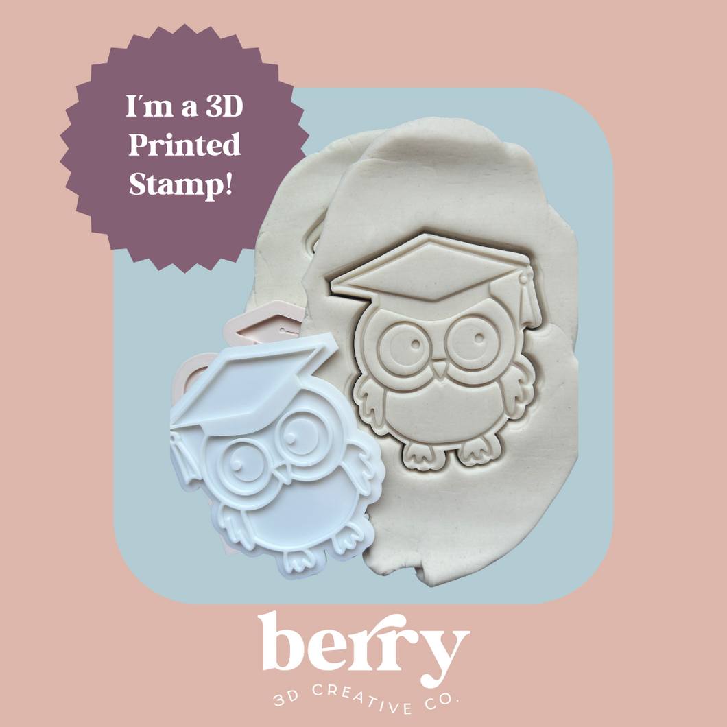 Scholar Owl Stamp and matching cutter