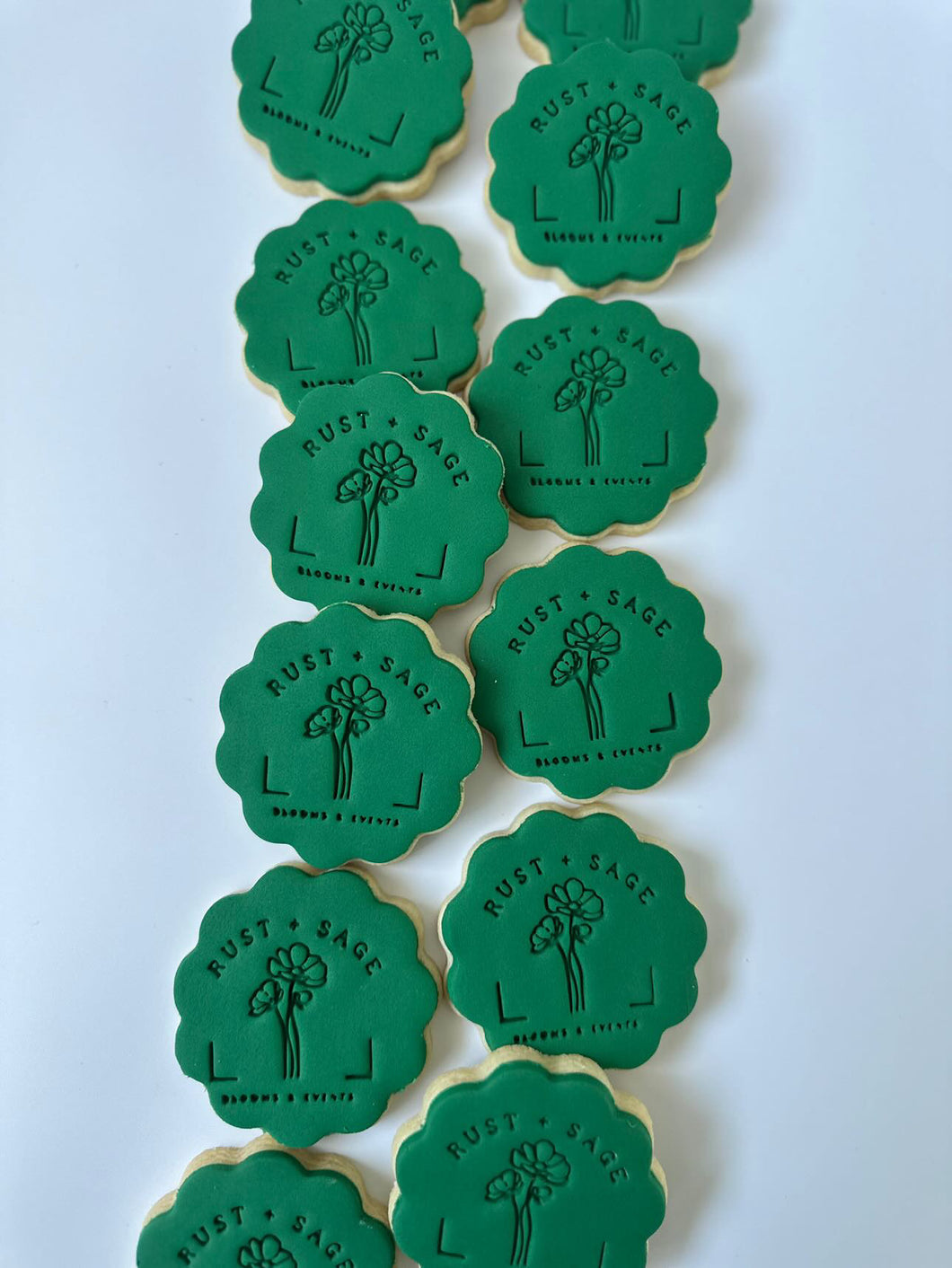 Mini 5cm Round Business Logo Cookies