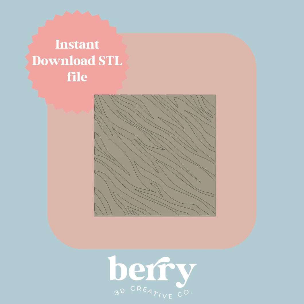 Animal Print - Zebra Texture Stamp stl file