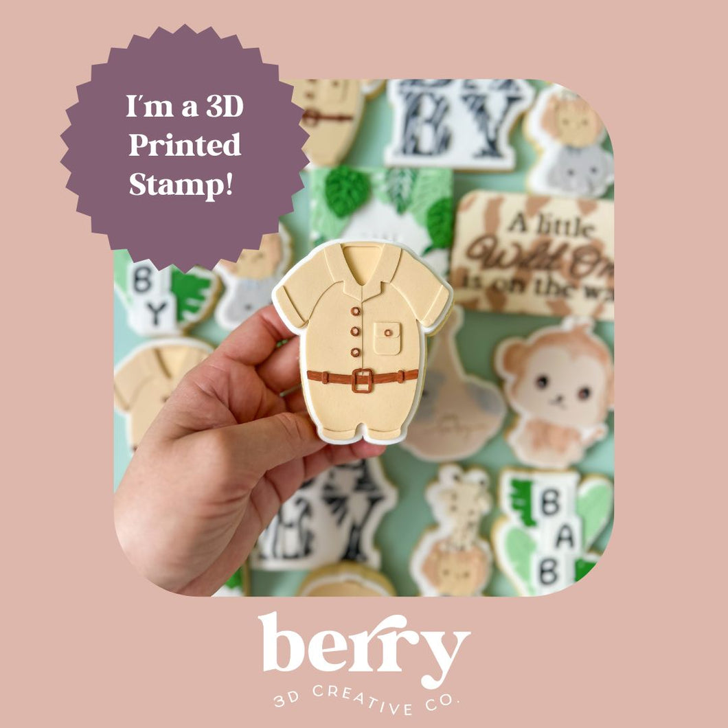 Safari Onesie- Welcome to the Jungle Baby Collection Stamp and matching cutter