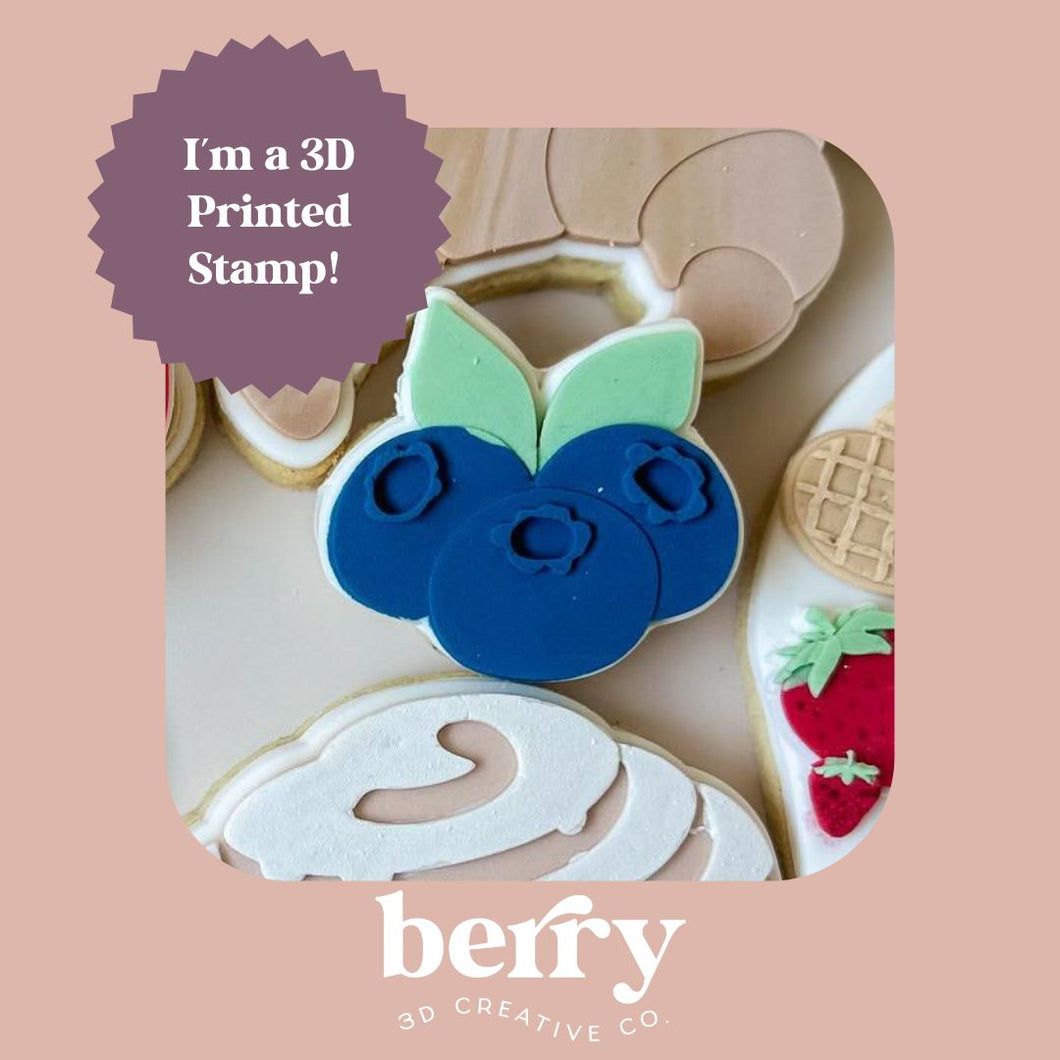 Blueberries BrunchStamp and matching cutter