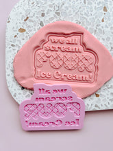 Load image into Gallery viewer, We all scream FOUR ice cream Stamp with matching Cookie Cutter
