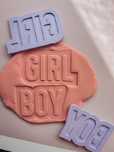 Load image into Gallery viewer, BOY and GIRL Cookie Cutter and Stamp stl file
