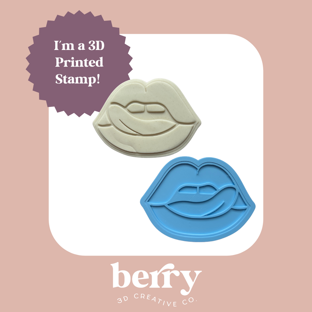 Lips Stamp and matching cutter