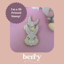 Load image into Gallery viewer, Cottontail Bunny Face Debosser and matching cutter
