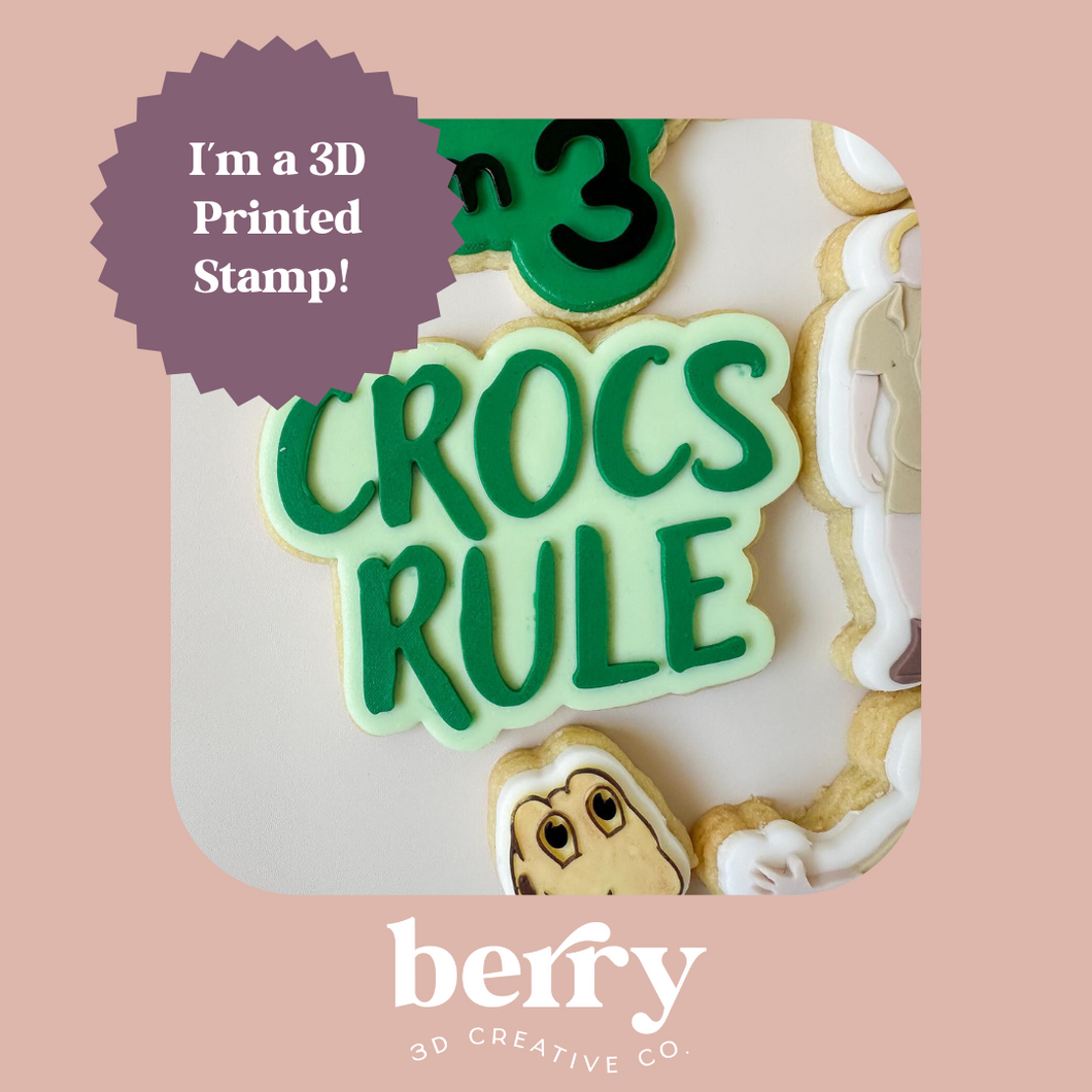 Crocs Rule Stamp and matching cutter