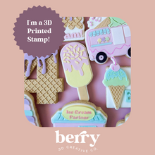 Load image into Gallery viewer, Ice Cream Paddle Pop Debosser Stamp with matching Cookie Cutter
