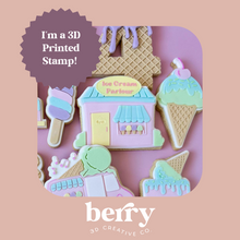 Load image into Gallery viewer, Ice Cream Parlour Debosser Stamp with matching Cookie Cutter
