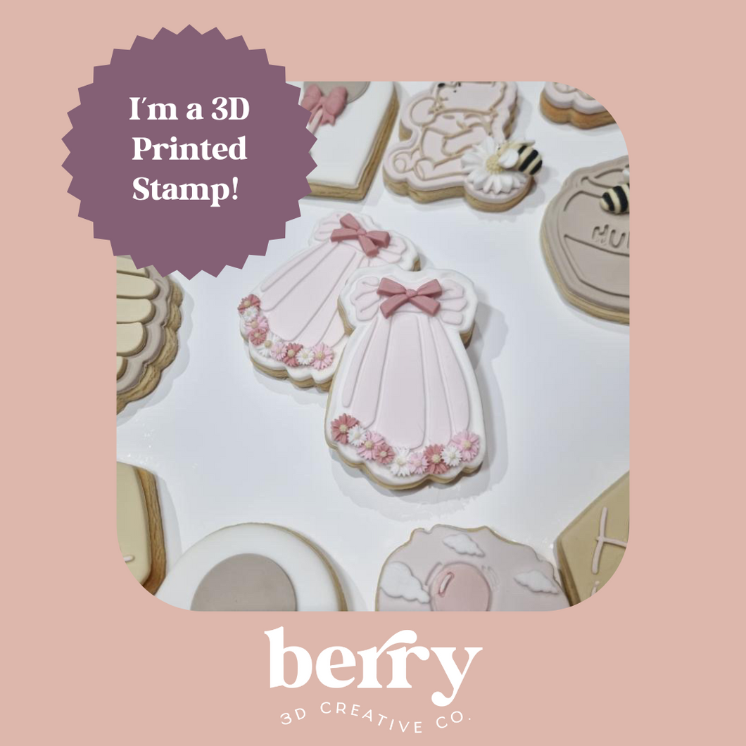 ‘Sweet Grace’ Baptism Dress Fondant Stamp