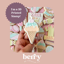 Load image into Gallery viewer, Soft Serve Ice Cream Debosser Stamp with matching Cookie Cutter
