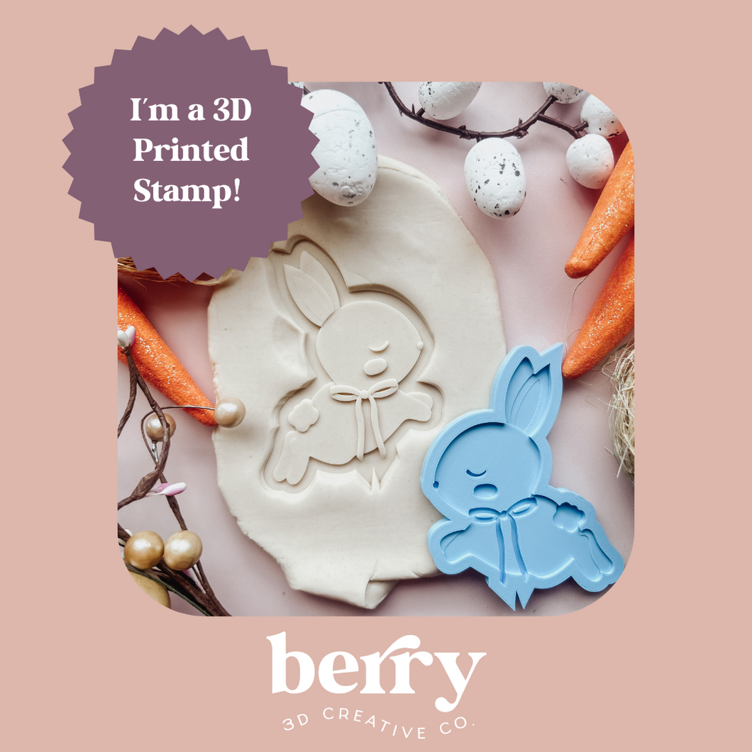 Boho Easter Bunny Debosser Stamp with matching Cookie Cutter