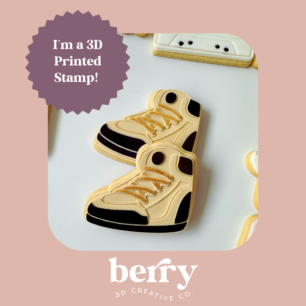 Skate Shoe debosser Stamp with matching Cookie Cutter