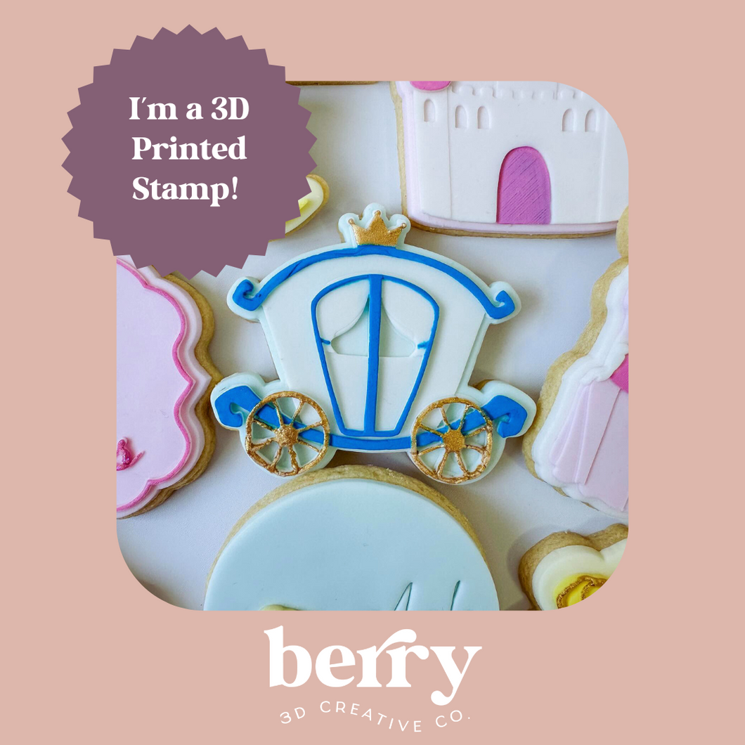 Carriage debosser Stamp with matching Cookie Cutter