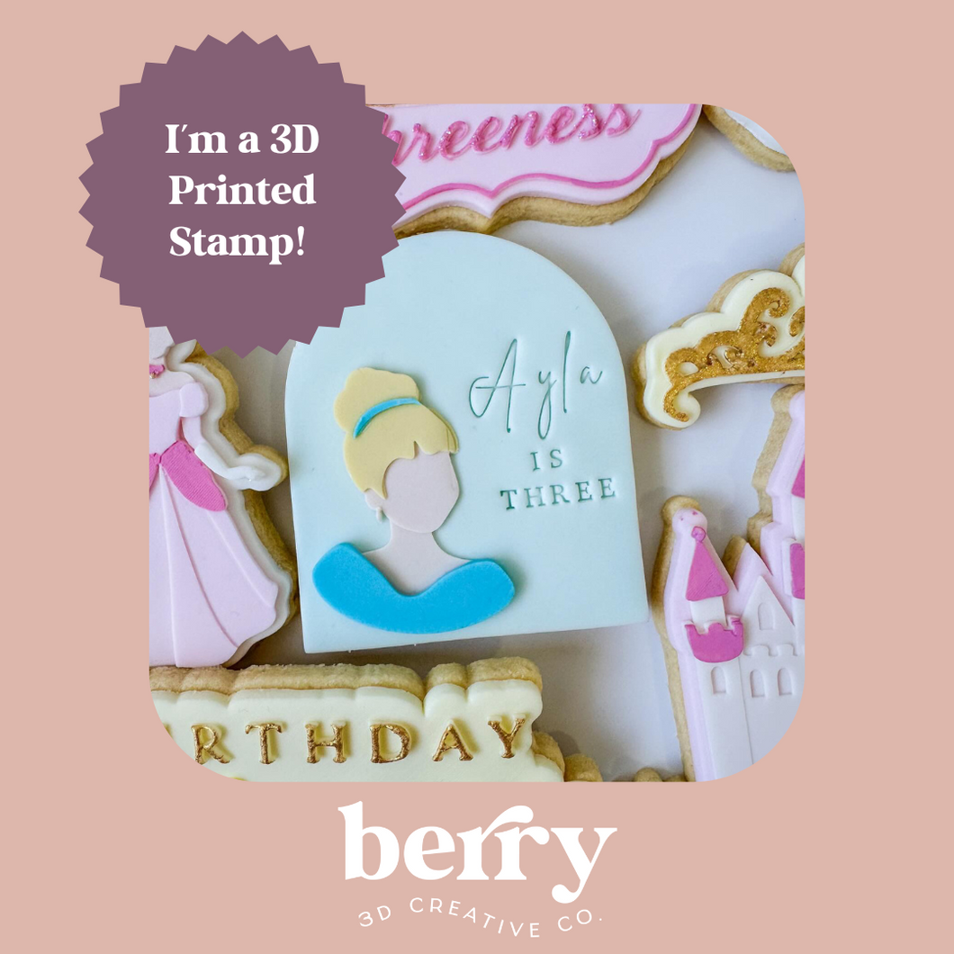 Princess in a arch debosser Stamp with matching Cookie Cutter