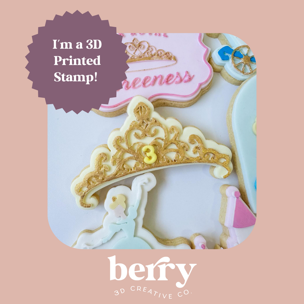 Crown/ Tiara debosser Stamp with matching Cookie Cutter