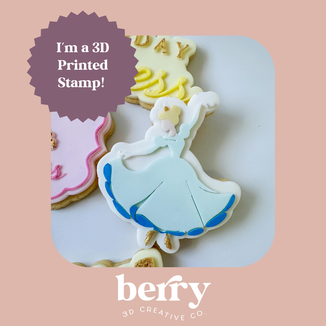 Princess Silhouette debosser Stamp with matching Cookie Cutter