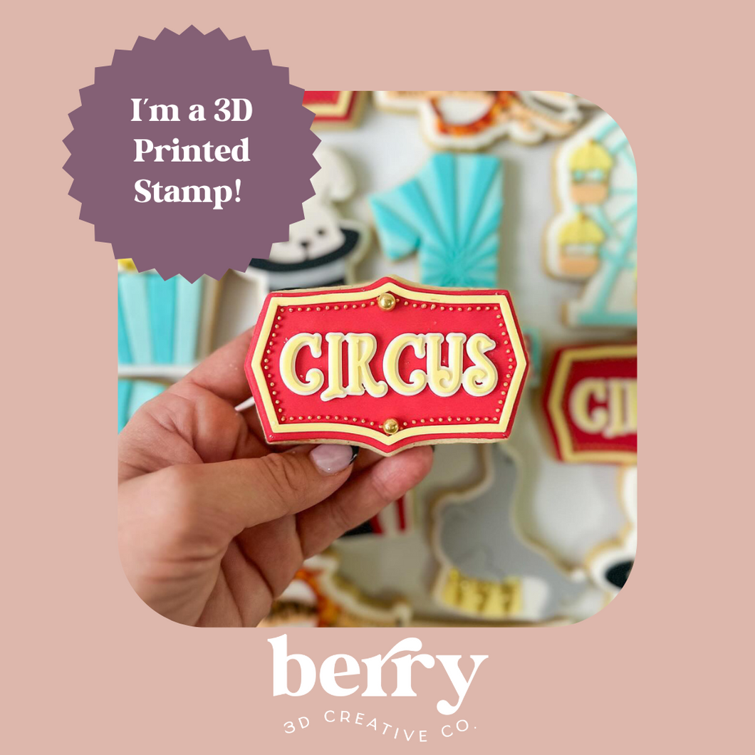 Circus Debosser Stamp and matching cutter