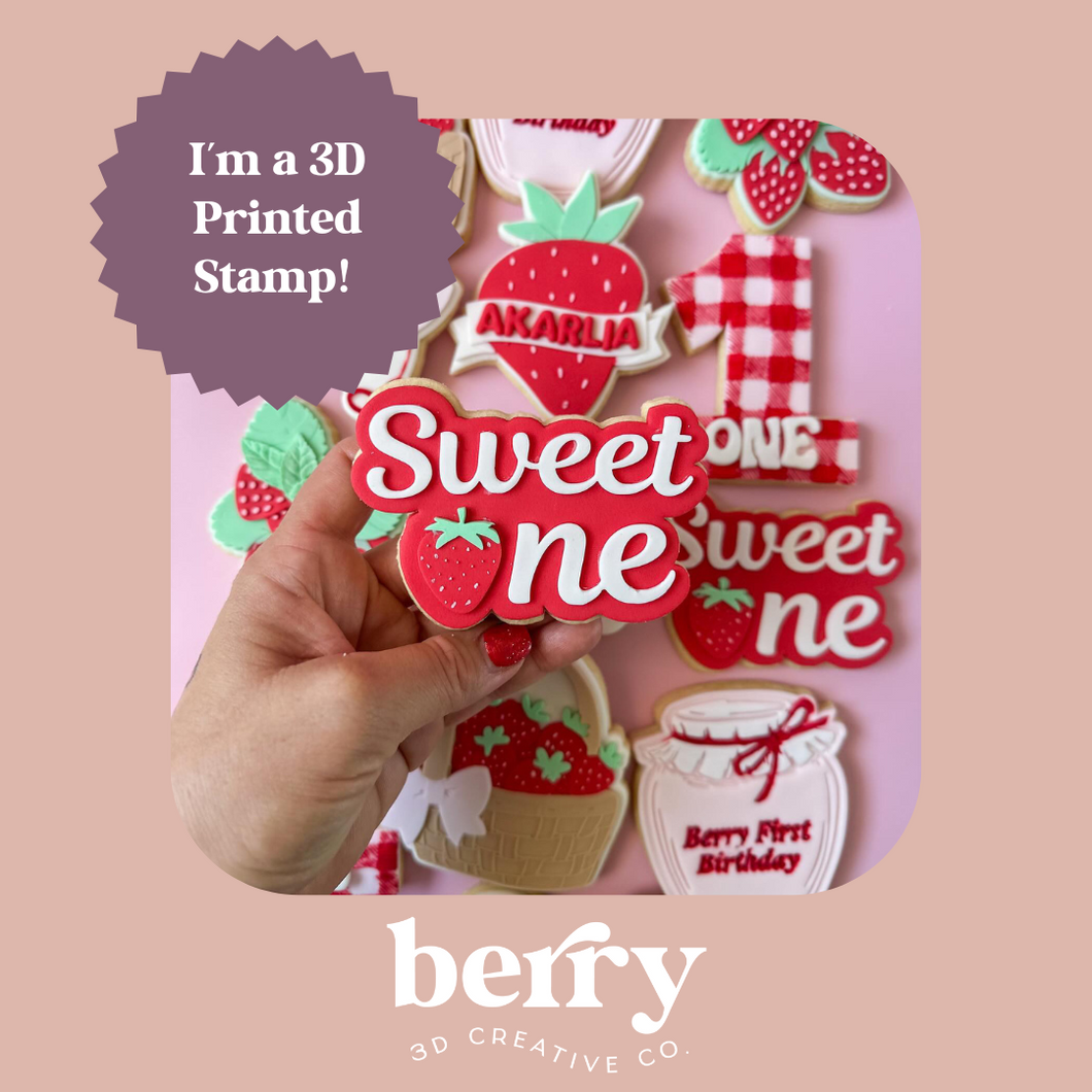 Sweet one (Strawberry) Stamp and matching cutter