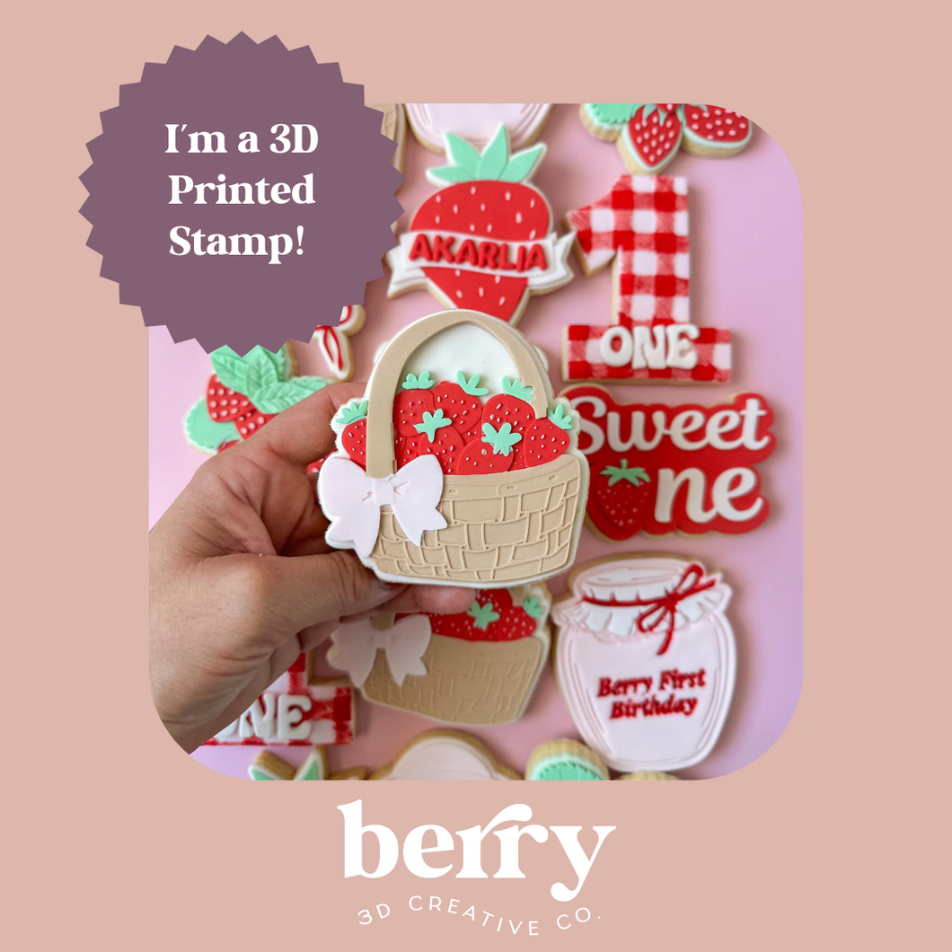 Strawberry Basket Stamp and matching cutter