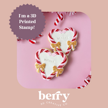 Load image into Gallery viewer, Candy Cane Heart Debosser and matching cutter
