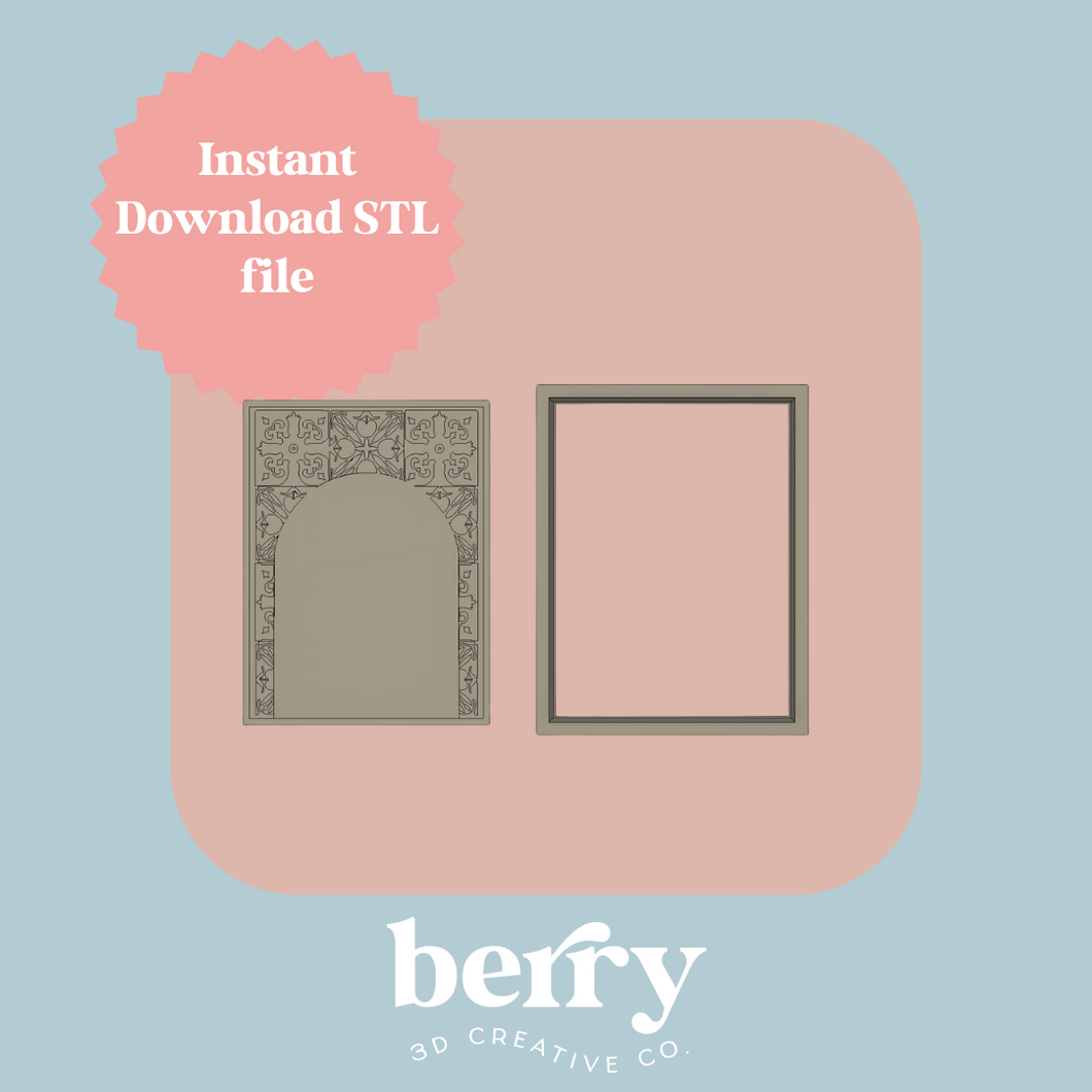 Amalfi Square and Arch Stamp stl file