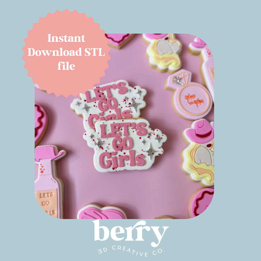 Let's Go Girls Cookie Cutter and Stamp stl file