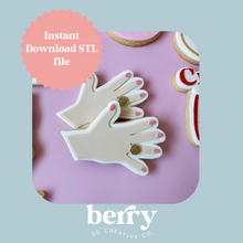 Load image into Gallery viewer, Hand with Wedding Ring Cookie Cutter and Stamp stl file
