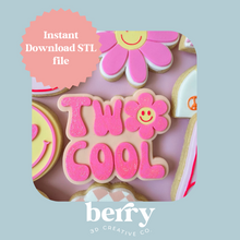 Load image into Gallery viewer, Two Cool Cookie Cutter and Stamp stl file
