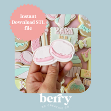 Load image into Gallery viewer, Macaroons Cookie Cutter and Stamp stl file
