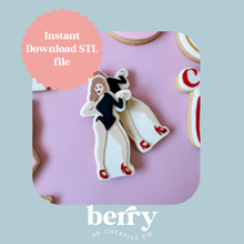 Load image into Gallery viewer, Queen B Cookie Cutter and Stamp stl file
