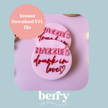 Load image into Gallery viewer, Drunk in love! Cookie Cutter and Stamp stl file
