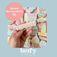 Load image into Gallery viewer, Sherbet lolly Cookie Cutter and Stamp stl file
