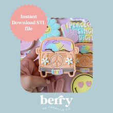 Load image into Gallery viewer, Kombi Van Cookie Cutter and Stamp stl file
