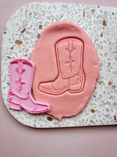 Load image into Gallery viewer, Cowboy Boots Embosser with matching cookie cutter
